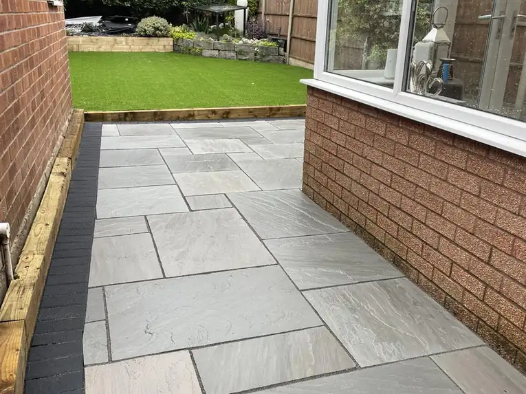 Indian Sandstone by S P Groundworks & Driveways - Kandla grey sandstone patio