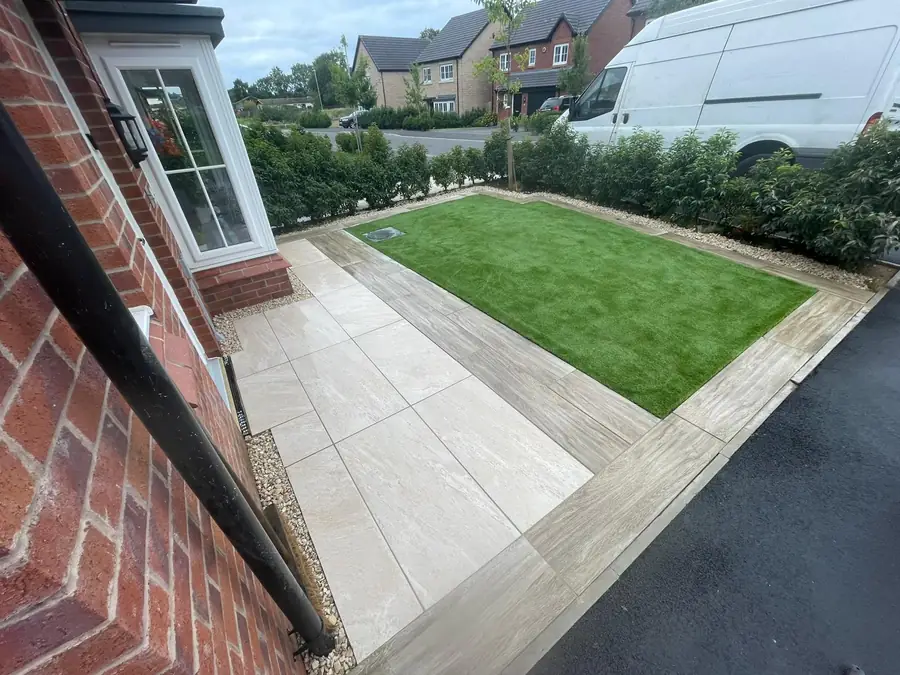 Porcelain by S P Groundworks & Driveways - Porcelain patio and lawn